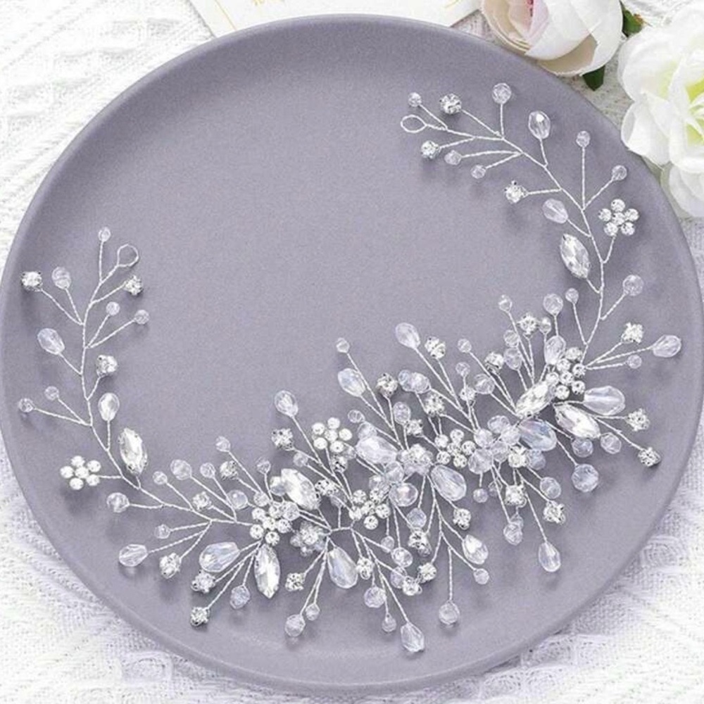 Elegant Silver Crystal Hair Accessory